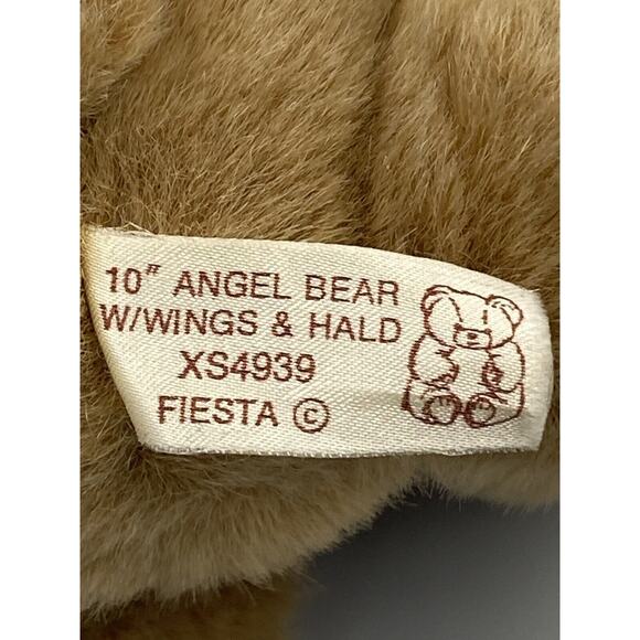 Vintage FIESTA 10" Angel Bear W/ Wings & Halo Teddy Plush Stuffed Animal - Picture 6 of 7